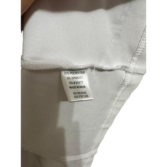 Bolle Womens Back Button White V-Neck Athletic Top Size M - Picture 4 of 5